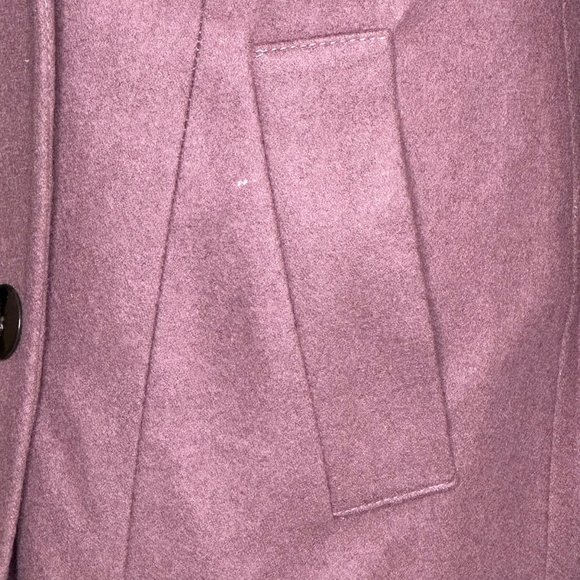 Kenneth Cole Jacket Womens 10 Pink Wool Blend Trench Double Breasted Coat - Picture 12 of 16